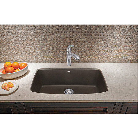 BLANCO Valea Silgranit Super Single Undermount Kitchen Sink - Metallic Gray 441775