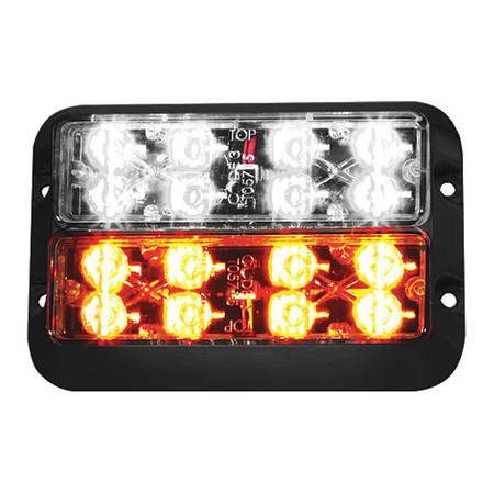 CODE 3 Stacked LED X, Amber/White, Black Bezel LXEXB2F-AW