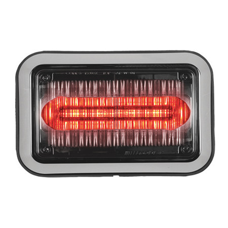 CODE 3 LED PrizmIi, With Bezel, Red, 4"X6" 4612CRBZ-75