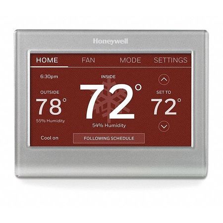 Honeywell Home WiFi Thermostat, 1 H 1 C, Wall Mount, Hardwired, 24VAC RTH9585WF1004/W