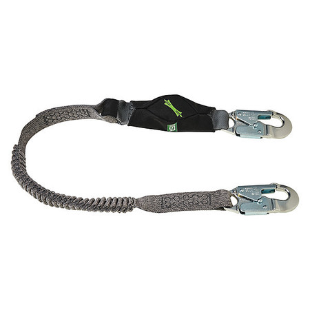 MSA SAFETY Lanyard, 6 ft., Black, Gray 10193748