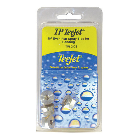 TEEJET Even Flat Spray Tip, 80 Deg, PK4 PK-TP8002E