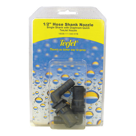 TEEJET Single Hose Shank Nozzle, 1/2", PK2 PK-18638-111-540-NYB-2