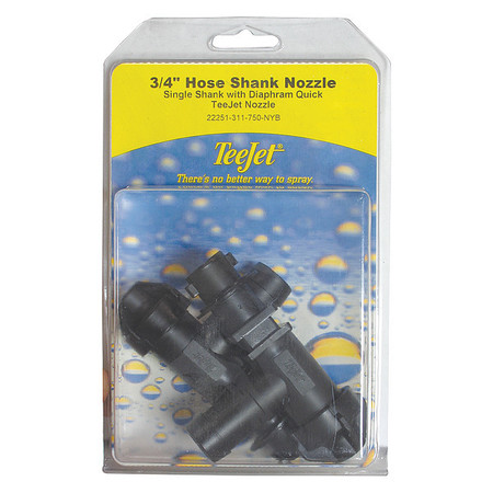 TEEJET Hose Shank Nozzle, 3/4", PK2 PK-22251-311-750-NYB-2