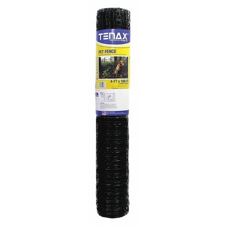 Tenax Pet Fence, Select, 4ft. x 100 ft. Black 2A140073