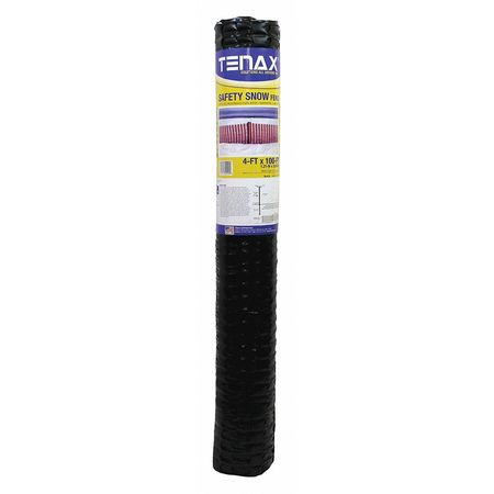 Tenax Safety, SnowFence, 4ft. x 100 ft. Black 90600109