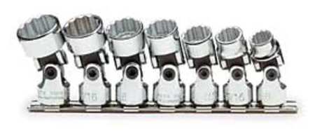 Proto 3/8" Drive Universal Socket Set SAE 7 Pieces 3/8 in to 3/4 in , Full Polish J52102
