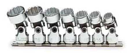 PROTO 3/8" Drive Universal Socket Set SAE 7 Pieces 3/8 in to 3/4 in , Full Polish J52102