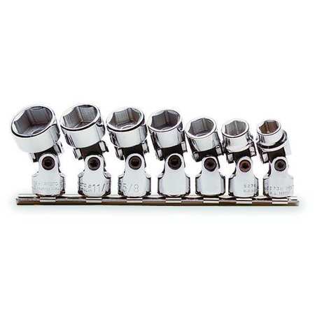 PROTO 3/8" Drive Universal Socket Set SAE 7 Pieces 3/8 in to 3/4 in , Full Polish J52100