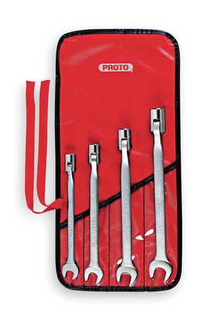 PROTO Combo Wrench Set, Antislip, 7/16-5/8in, 4Pc J1270B