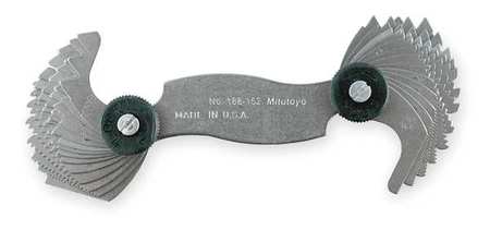 Mitutoyo Screw Pitch Gage, 4 to 56/0.5 to 6mm 188-152