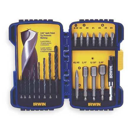 Irwin 20 Piece Drill and Driver Bit Set, 1/4" 357020