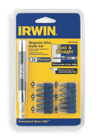 Irwin Bit Set, Carbon Steel, For Power Tools IWAF1213