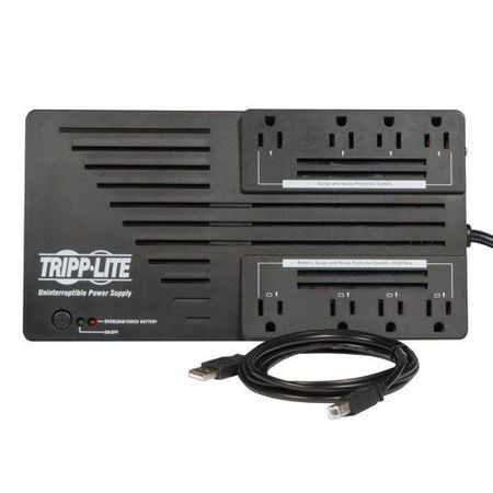 Tripp Lite UPS System, 550VA, 8 Outlets, Desktop/Tower, Wall, Out: 110/115/120V AC , In:120V AC AVR550U