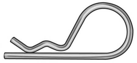 ZORO SELECT Cotter Pin, Hairpin, 3/32"Dx1-5/8" L, PK50 WWG-BPS-203