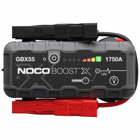 Noco Jump Starter, 1750 A Input, 2 ft L Cable GBX55