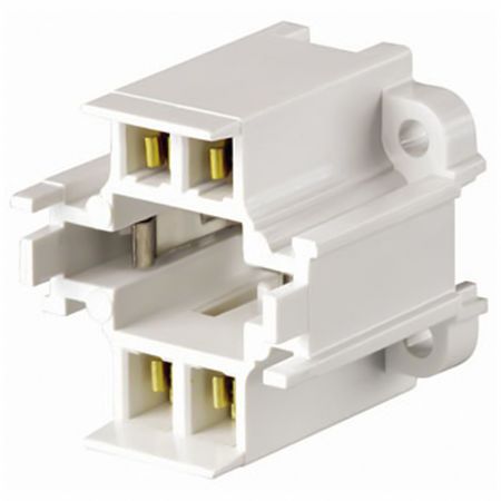 LEVITON Lampholder, 75 W, White, 4-Pin (G24q-3) 26725-419