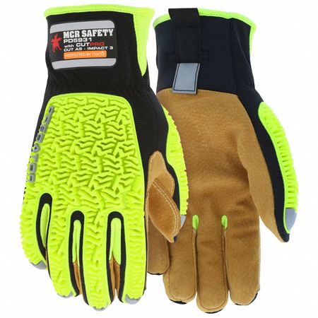 MCR SAFETY Mechanics Gloves, XL ( 10 ), Brown PD5931XL