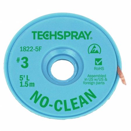 Techspray No-Clean Green #3 Braid - AS 1822-5F