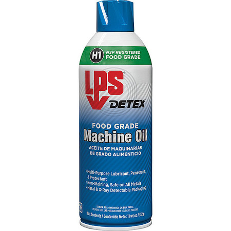 LPS Food Grade Machine Oil with Detex, H1 Food Grade, 11 oz Aerosol Can 01316