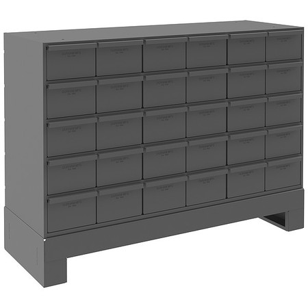 Durham Mfg Drawer Bin Cabinet with Prime Cold Rolled Steel, 34 in W x 26 1/4 in H x 12 in D 024-95
