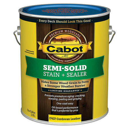 Cabot Stain, Cordovan Brown, SemiSolid Flat, 1gal 140.0017437.007