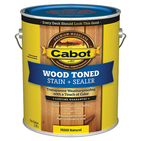 Cabot Exterior Stain, Natural, Toned Flat, 1 gal. 140.0019200.007