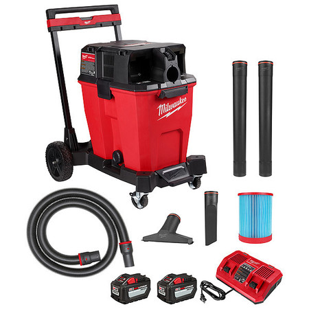 Milwaukee Tool M18 FUEL 12 Gallon Dual-Battery Wet/Dry Shop Vacuum Kit 0930-22HD