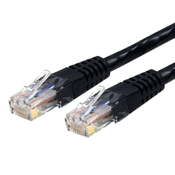 6Ft Cat7 Shielded (SSTP) 600MHz Ethernet Network Booted Cable Black