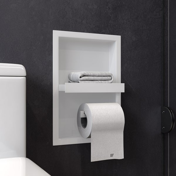 ALFI brand ABTP77 Recessed Toilet Paper Holder with Cover