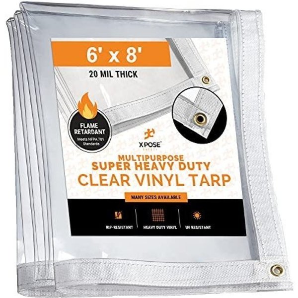 Clear PVC Vinyl Tarps - 30 Mil Heavy Duty & Fire Resistant