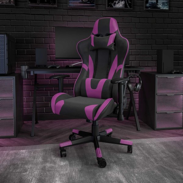 Flash Furniture Ergonomic Gaming Chair with 4D Armrests, Headrest, & Lumbar  Support-Black/Red