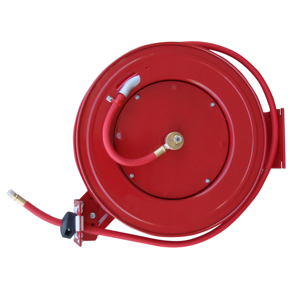 Black Bull Retractable Air Hose Reel with Auto Rewind, 50 ft