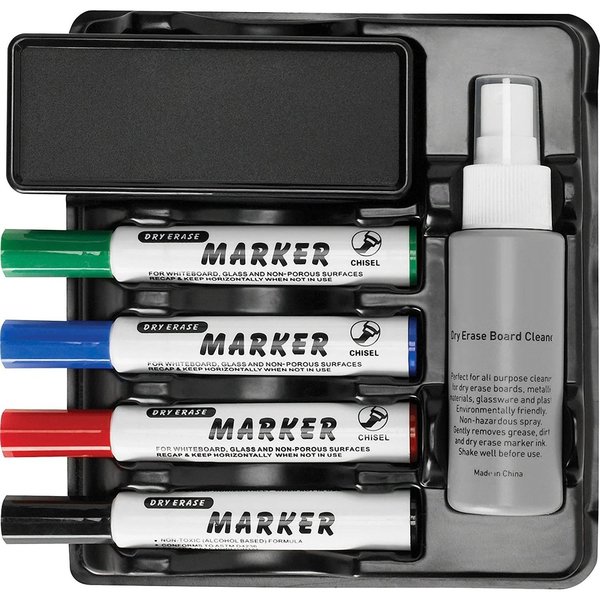 Dry Erase Board Marker Kit with Eraser and Spray