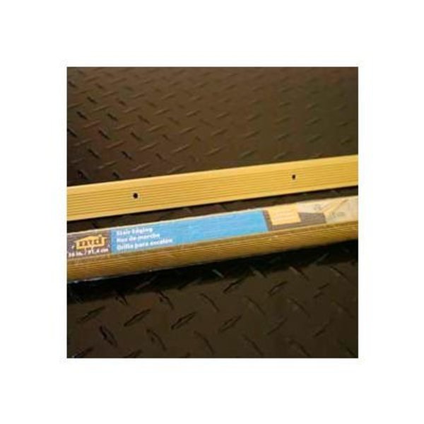 M-D Building Products 79020 Fluted 1-1/8-Inch by 1-1/8-Inch by 36-Inch  Stair Edging, Satin Brass - Staircase Step Treads 