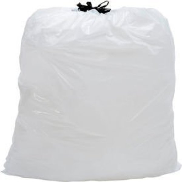 Pitt Plastics Industrial Drawstring Trash Bags, 13 Gal, White, 0.7 Mil,  300/Case DT12GALW
