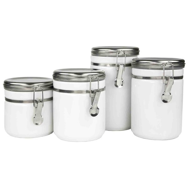 Home Basics 40oz. Square Glass Canister with Twist-On Lid, Clear 