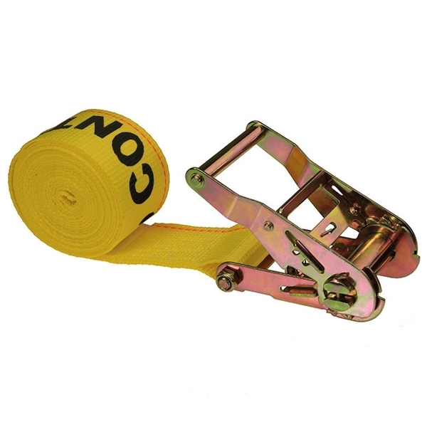 Yellow Short Ratchet Strap 2w x 10'l, Lawn Equipment