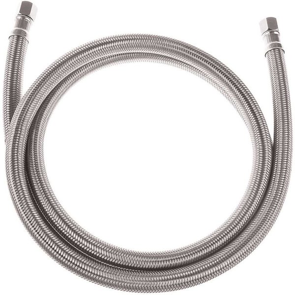 DuraPro 1/4 in. Compression x 1/4 in. Compression x 5 ft. Braided Stainless Steel Ice Maker Supply Line 231310