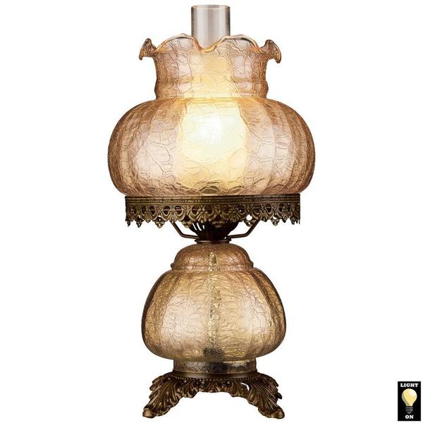 Rose Court Victorian-Style Hurricane Table Lamp - TF85003 - Design Toscano