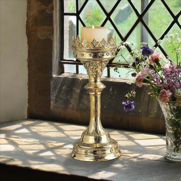 Design Toscano Chartres Cathedral Gothic Candlestick - Estate 