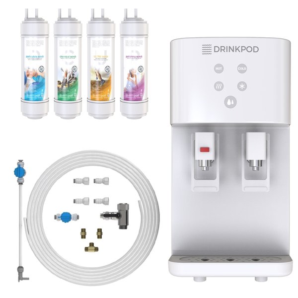 DRINKPOD 3000 Elite Bottleless Water Cooler With 4 Filters and