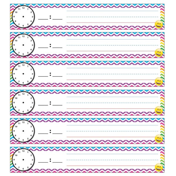 Ashley Productions Pocket Chart Inserts, Scheduling/Sentence Strip Cards,  2in x 12in, Emotions Icon, 72PK 94800