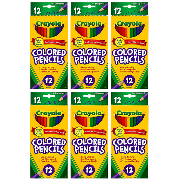Crayola Silly Scents Colored Pencils, Sweet Scents, 12 Count, PK6 682112