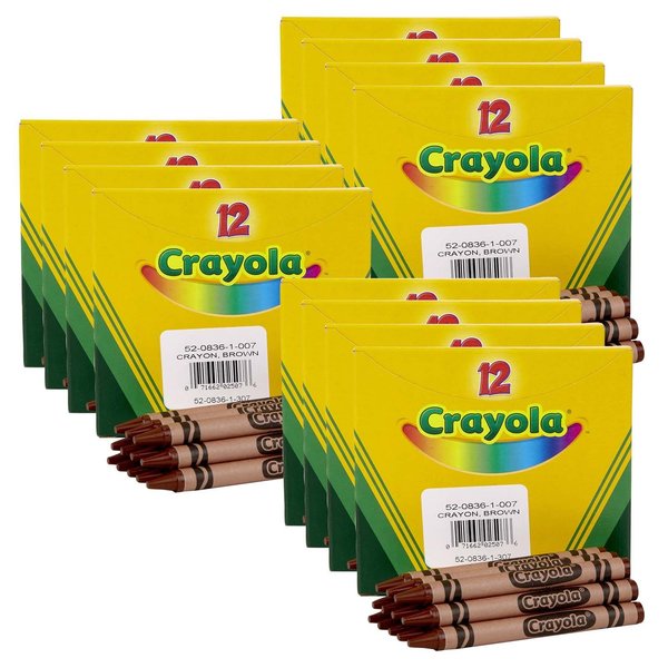 Crayola Bulk Crayons, Regular Size, Brown, PK144 BIN520836007