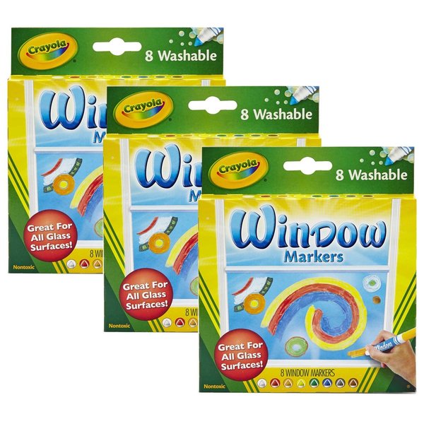 Crayola Washable Window Markers, PK24 BIN588165