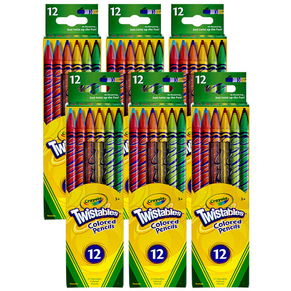 Crayola Twistables Colored Pencils, Assorted Colors, Set of 12