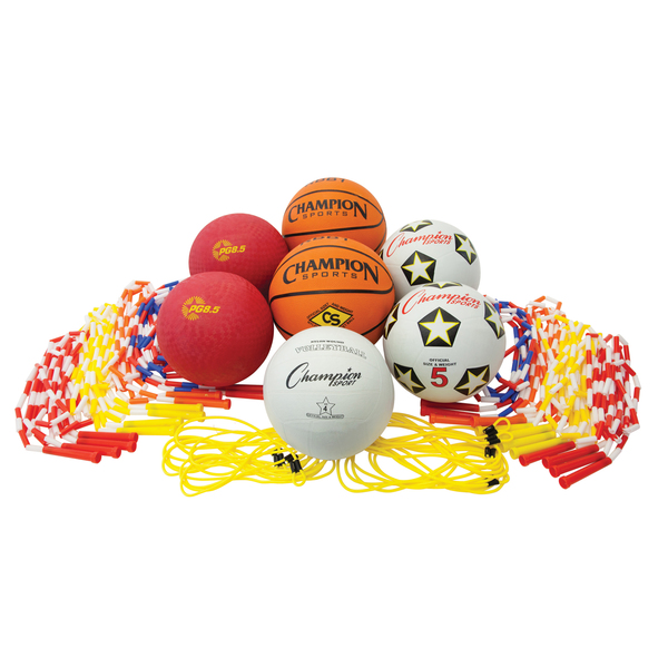 Champion Sports Physical Education Kit with Seven Balls, 14 Jump