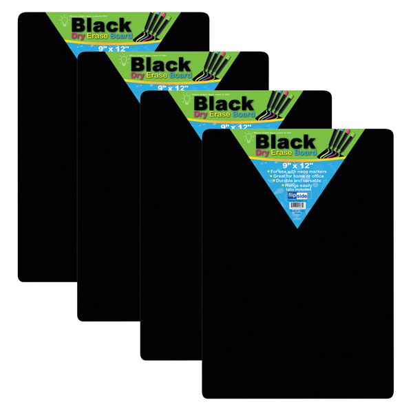 Flipside Black Dry Erase Boards 9 x 12