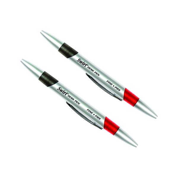 Moon Products Swirl Ink Pens, Red/Black Combo, 12 per Pack, 2 Packs